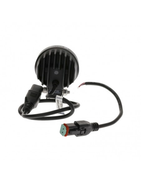 faro de trabajo led, 12 w, 1200 lm, redondo, 12/24 v, blanco, 65,7 x 85,8 x 35 mm enchufe deutsch, luz de proyección, 8