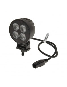 faro de trabajo led, 24 w, 2556 lm, redondo, 12/24 v, blanco, 83,9 x 99,5 x 59 mm enchufe deutsch, luz de proyección, 4