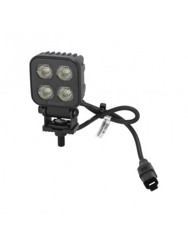 faro de trabajo led, 40 w, 2650 lm, cuadrado, 12/24 v, blanco, 70,1 x 126,6 x 49,7 mm, enchufe deutsch, luz de proyecció
