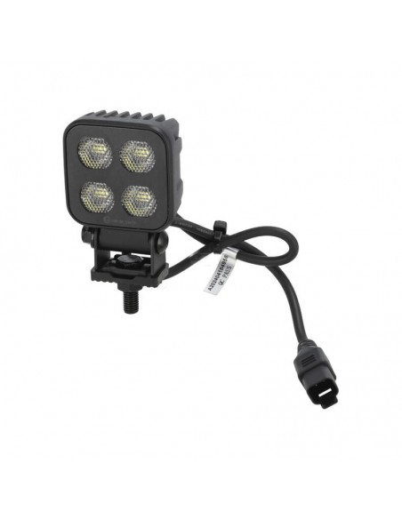 faro de trabajo led, 40 w, 2650 lm, cuadrado, 12/24 v, blanco, 70,1 x 126,6 x 49,7 mm, enchufe deutsch, luz de proyecció
