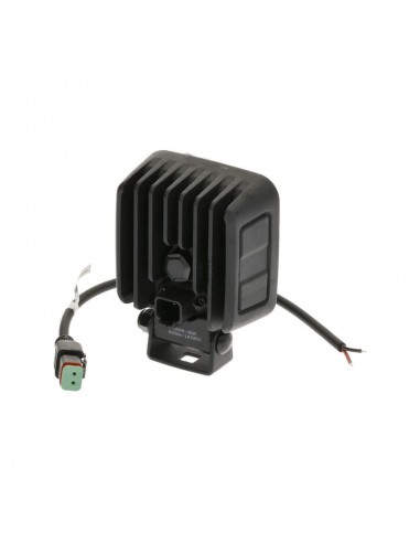 faro de trabajo led, 60 w, 6600 lm, cuadrado, 12/24 v, blanco, 92 x 109,5 x 51,1 mm enchufe deutsch, luz de proyección,