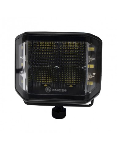 faro de trabajo led, 70w, 8400 lm, cuadrado, 12/24v, blanco, 97x77x75mm enchufe deutsch, proyector, 10led's