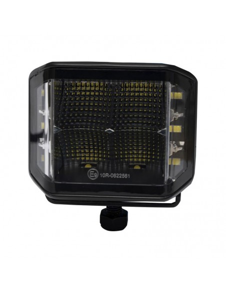 faro de trabajo led, 70w, 8400 lm, cuadrado, 12/24v, blanco, 97x77x75mm enchufe deutsch, proyector, 10led's