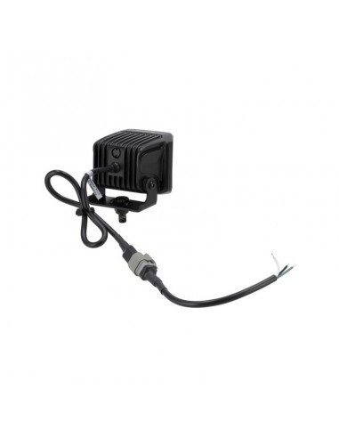 faro de trabajo led, 70w, 8400 lm, cuadrado, 12/24v, blanco/naranja, 97x77x75 mm enchufe deutsch, proyector, 10led's