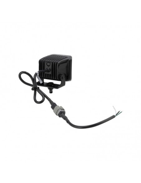 faro de trabajo led, 70w, 8400 lm, cuadrado, 12/24v, blanco/naranja, 97x77x75 mm enchufe deutsch, proyector, 10led's