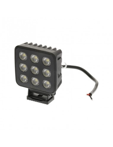 faro de trabajo led, 90 w, 6800 lm, cuadrado, 12/24 v, blanco, 108 x 120,7 x 52,7 mm enchufe deutsch, luz de proyección,