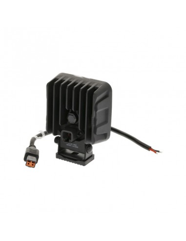 faro de trabajo led, 90 w, 6800 lm, cuadrado, 12/24 v, blanco, 108 x 120,7 x 52,7 mm enchufe deutsch, luz de proyección,