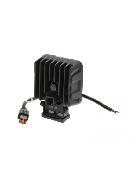 faro de trabajo led, 90 w, 6800 lm, cuadrado, 12/24 v, blanco, 108 x 120,7 x 52,7 mm enchufe deutsch, luz de proyección,