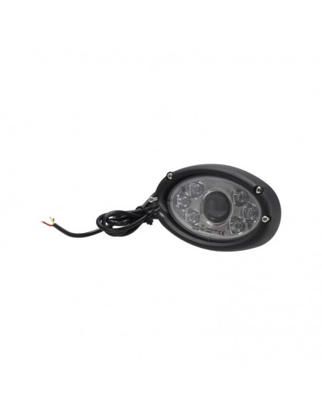faro led, 20/24w, oval, 10/30v, 166x106.2x97.5mm, luz larga/baja, cable abierto de 3 polos montaje empotrado