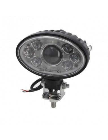 faro led, 20/24w, oval, 10/30v, 166x98x98mm, luz larga/larga, cable abierto de 3 polos, montaje en soporte