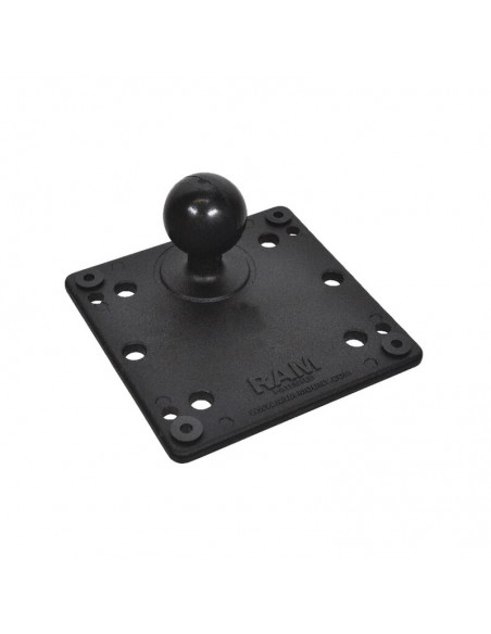 base cuadrada vesa de 75 y 100 mm, bola c/1,5"
