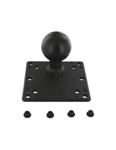 base cuadrada vesa de 75 y 100 mm, bola d/2,25"