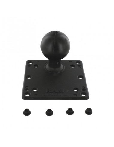 base cuadrada vesa de 75 y 100 mm, bola d/2,25"
