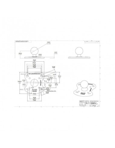 base de montaje para humminbird & apelco, bola c/1,5"