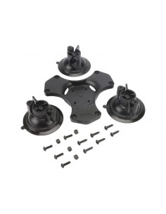 base de soporte de ventosa twist-lock™ con patrón de orificios amps