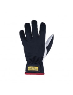 Guantes de montaje de piel de cabra 1.015, negro/blanco, cuero/poliéster, talla L (9)