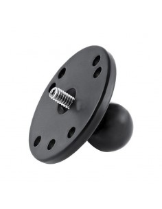 adaptador de bola con plato redondo y perno roscado de 1/4"-20, bola b/1"