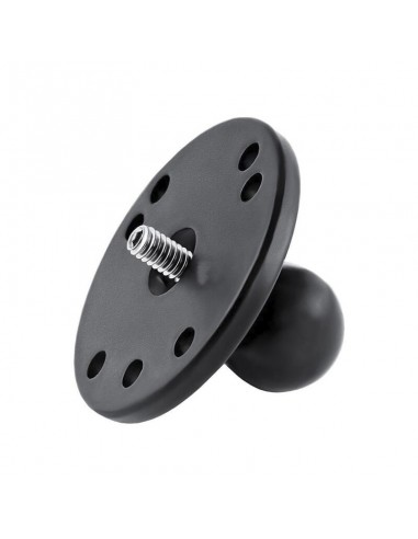 adaptador de bola con plato redondo y perno roscado de 1/4"-20, bola b/1"