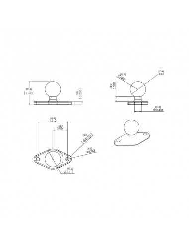 base romboidal bola b/1"