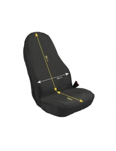 Funda de asiento para tractor respaldo alto negra