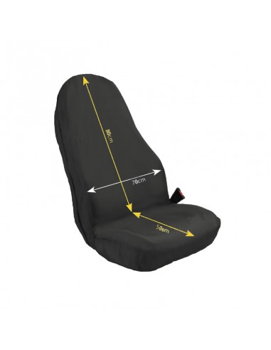 Funda de asiento para tractor respaldo alto negra