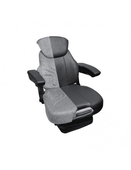 funda de asiento a medida, pvc, negra, diseñada para grammer dualmotion