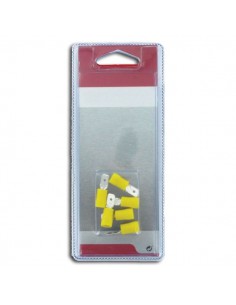 KRLA9320P005 - Enchufe Plano Amarillo 5 Unidades