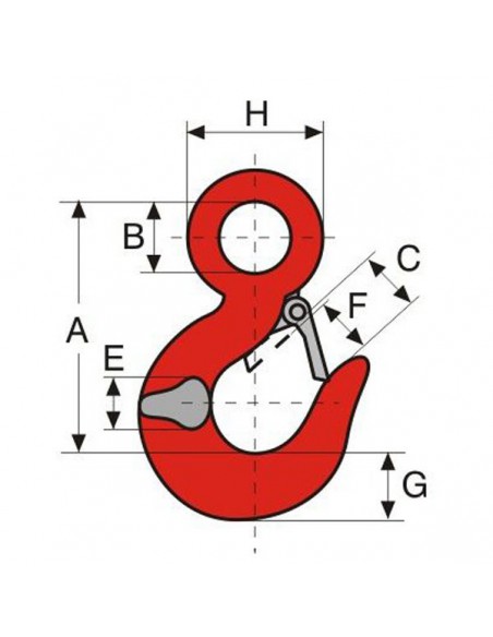 WA31S - Gancho Anilla + Seguridad 10 mm. WA31S - Gancho Anilla + Seguridad 10 mm.