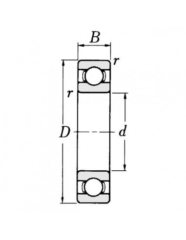 62062RSGP - Rodamiento de Bolas 30x62x16 mm