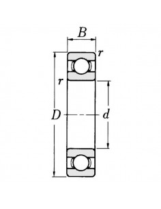 63052RSGP - Rodamiento de Bolas 25x62x17