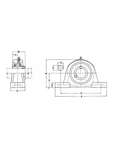 UCP208GP - Palier Modelo Recto Completo 184x98 mm.