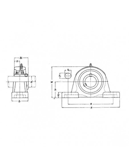 UCP208GP - Palier Modelo Recto Completo 184x98 mm.