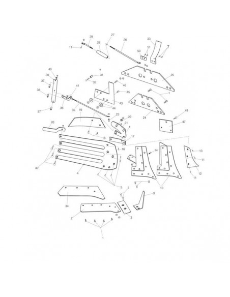 KK073081 - Kverneland Reja de 18" Izquierda Vertedera