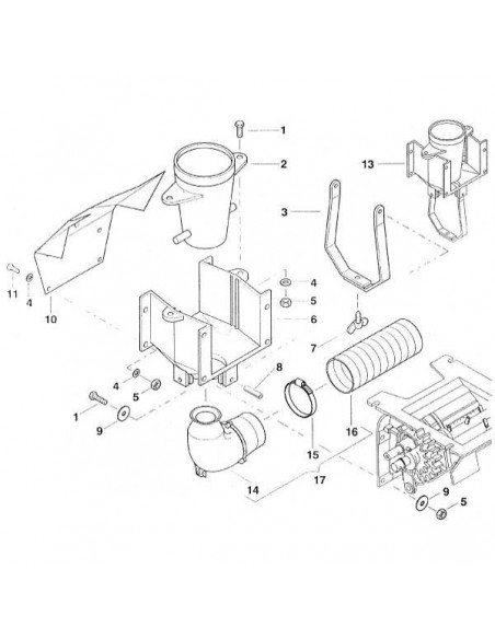 499750 - Kverneland Tubo de Salida Turbina Sembradora