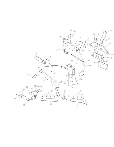 KK073800R - Kverneland Soporte Derecho Vertedera KK073800R - Kverneland Soporte Derecho Vertedera