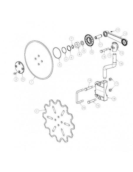 KK076407R - Kverneland Disco 20" Acanalado Vertedera