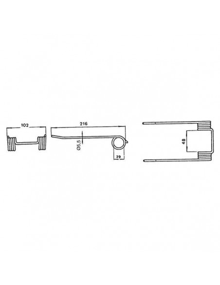 8876208N - Dientes Pick-up Gallignani Adaptable 216x102 mm.