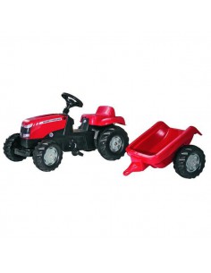 R01230 - Tractor a Pedales RollyKid Massey Ferguson con Remolque