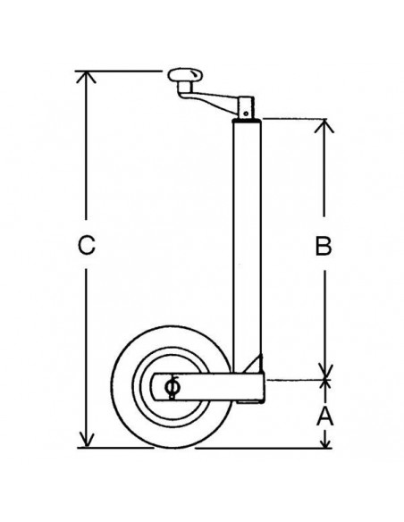 STR1620 - Rueda Jockey Universal