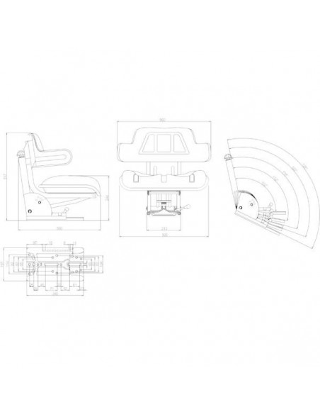 TS22000GP - Asiento PVC Suspensión Mecánica