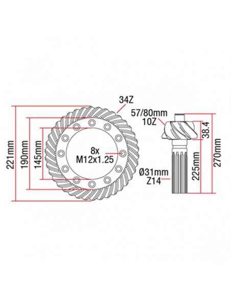 5145486 - New Holland Grupo Cónico 10-34 M100-TM115