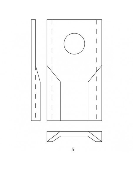 56151300GN - Kuhn Cuchilla Derecha Adaptable 93x40 mm.