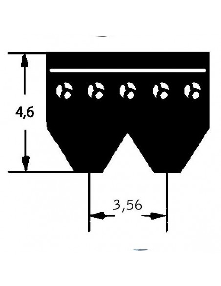 8PK1688 - Correa Estriada 8 Estrías 1.688 mm.