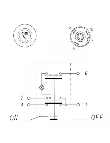 EL514101 - Interruptor Faro de Cruces 12 Voltios