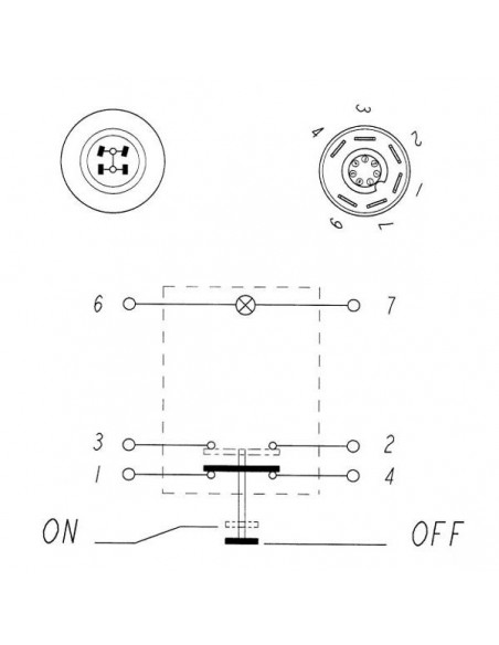 11175080PN - Interruptor Doble Tracción Integral 12 Voltios