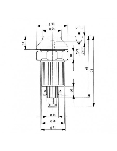 11175260PN - Interruptor Luces de Trabajo 12 Voltios