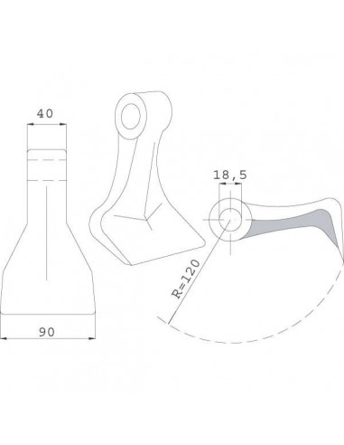 CK4630 - Martillo Lagarde Trituradora 90x18,5 mm. CK4630 - Martillo Lagarde Trituradora 90x18,5 mm.