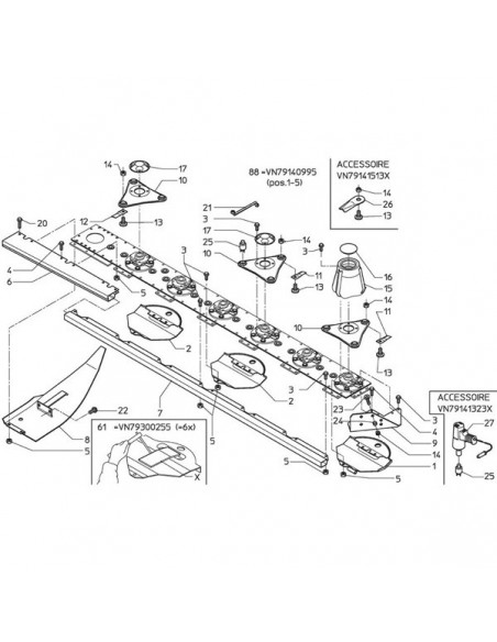 VNB2358394 - Vicon Tambor del Disco Triángular de Corte