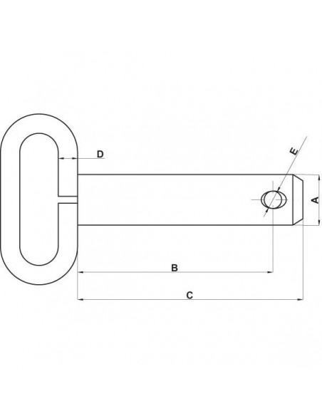Z522157HKR - Perno con Argolla 22x157 mm.