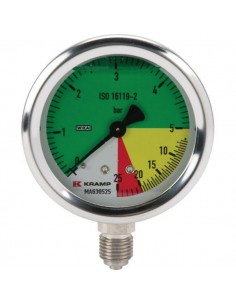 MA630525 - Manómetro Diámetro 63 mm. 1/4" 0-5-20-25 bar.